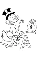 Dagobert Duck kleurplaat 6